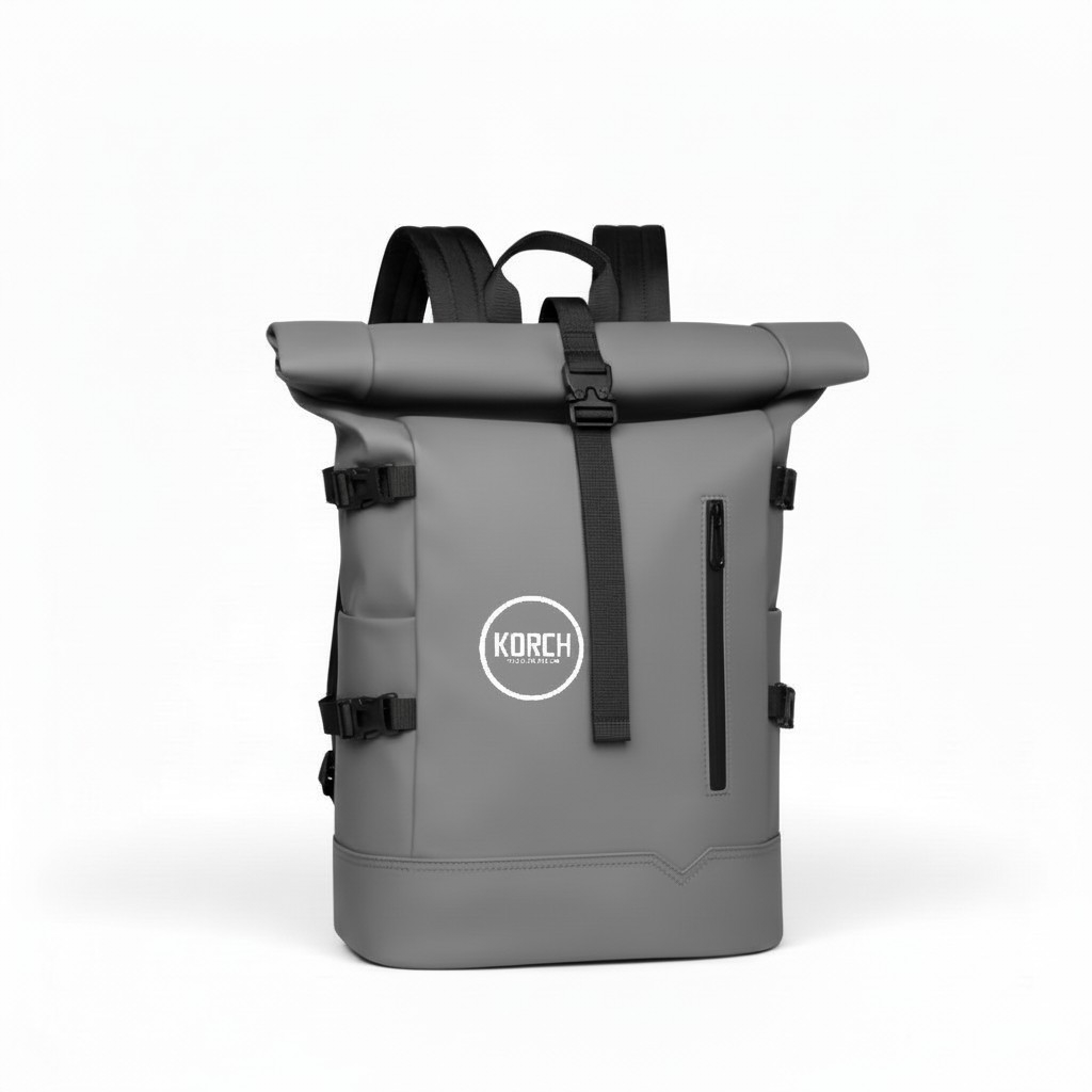 Αδιάβροχο backpack, τσάντα, σακίδιο πλάτης Korch Origin σε γκρι χρώμα με minimal design
